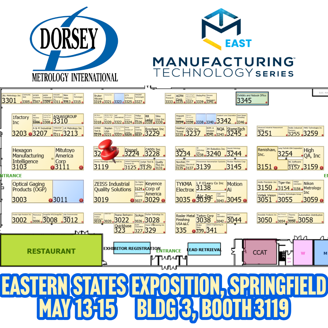 Dorsey's exhibit location for the Manufacturing Technology Series EAST